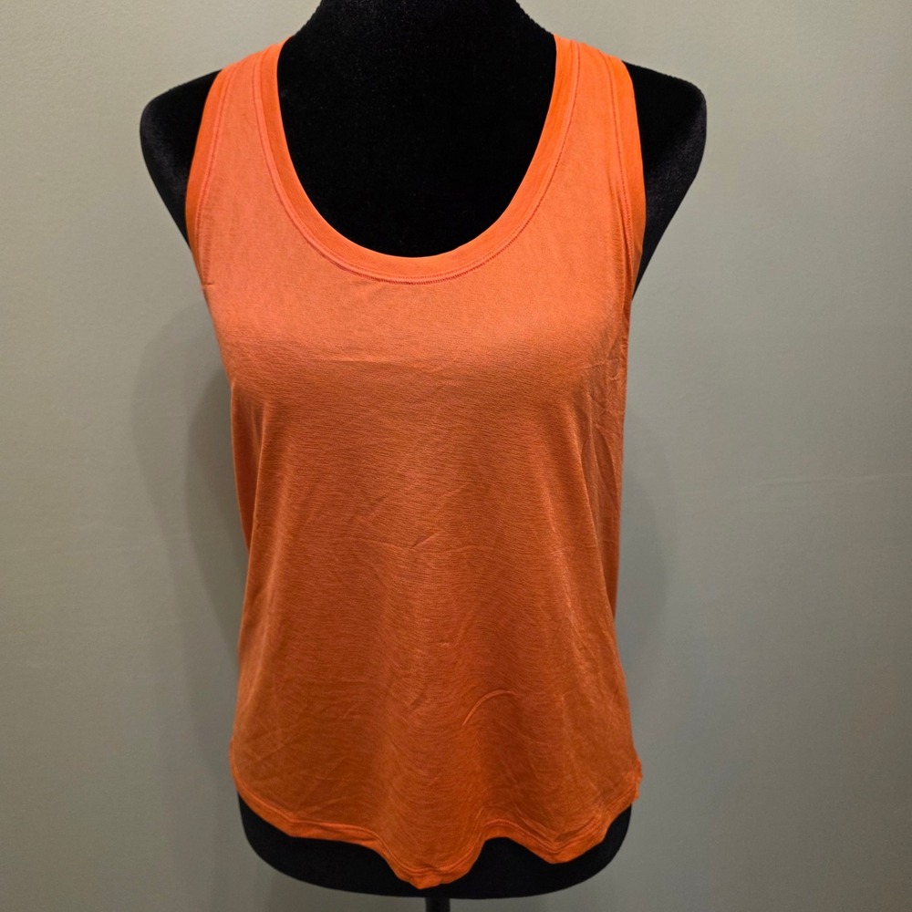 Athleta Cooldown Tank Womens XS Orange Racerback Camisole Activewear Top NEW